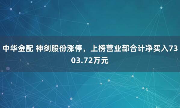 中华金配 神剑股份涨停，上榜营业部合计净买入7303.72万元
