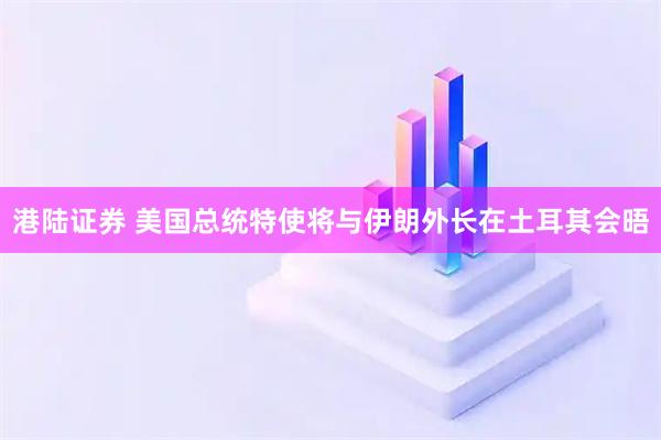 港陆证券 美国总统特使将与伊朗外长在土耳其会晤